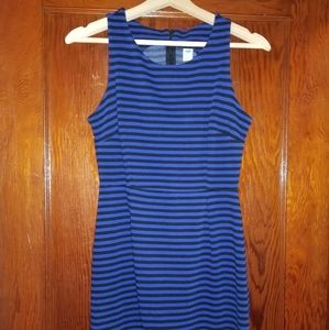 Blue and Black striped dress